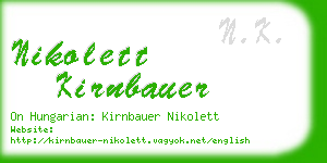 nikolett kirnbauer business card